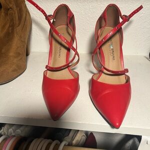 Christian Siriano size 7 red heels